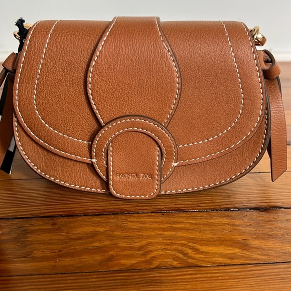 Rachel Zoe Edessi Brown Saddle Crossbody Bag with Equestrian Design - Picture 4 of 13